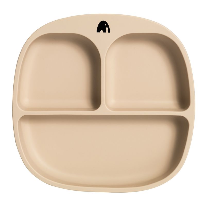 Tallerken for barn med inndeling og sugekopp – VELG FARGE